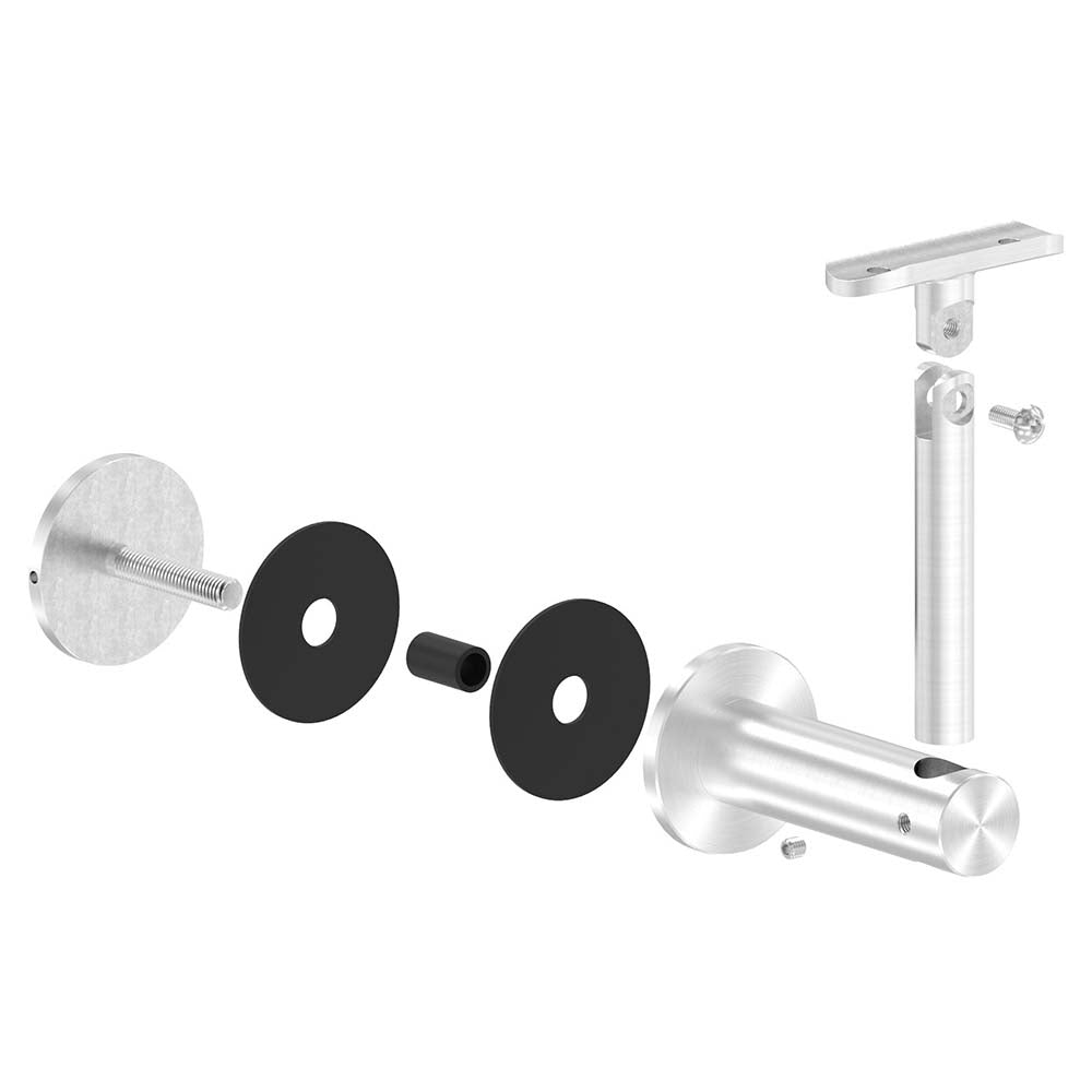 Handlaufhalter flexibel zur Glasbefestigung mit maximaler Glasstärke von 25,52mm, für ø 42,4 mm Rohr