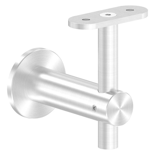 Handlaufhalter zur Wandbefestigung, mit ø 25mm Bügel und ø 14mm Stift, für Vierkant-Rohr, mit M8 Innengewinde