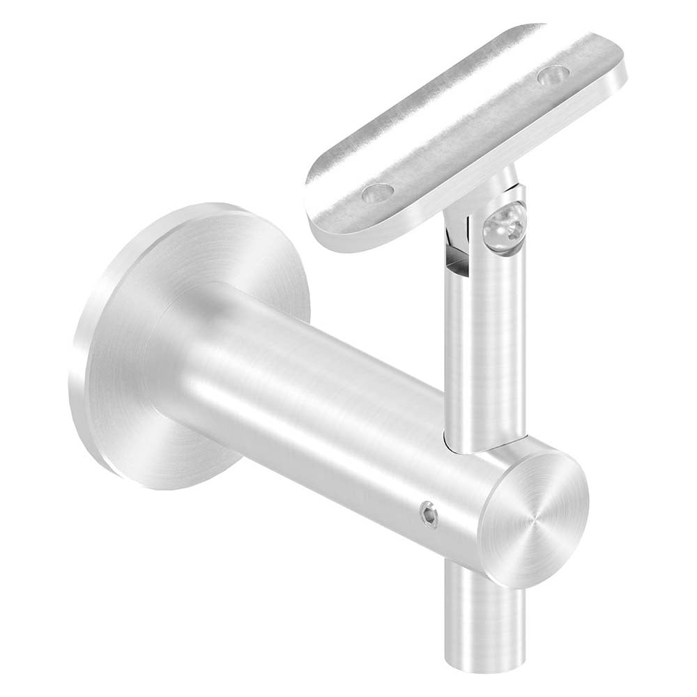 Handlaufhalter flexibel zur Wandbefestigung, mit ø 25mm Bügel und ø 14mm Stift, für ø 42,4 mm Rohr, mit M8 Innengewinde