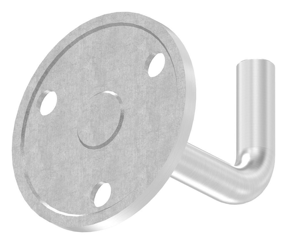 Handlaufhalter zur Wandbefestigung mit verschweißter Ronde 70 x 4mm, Wandabstand 75mm, zum Anschweißen