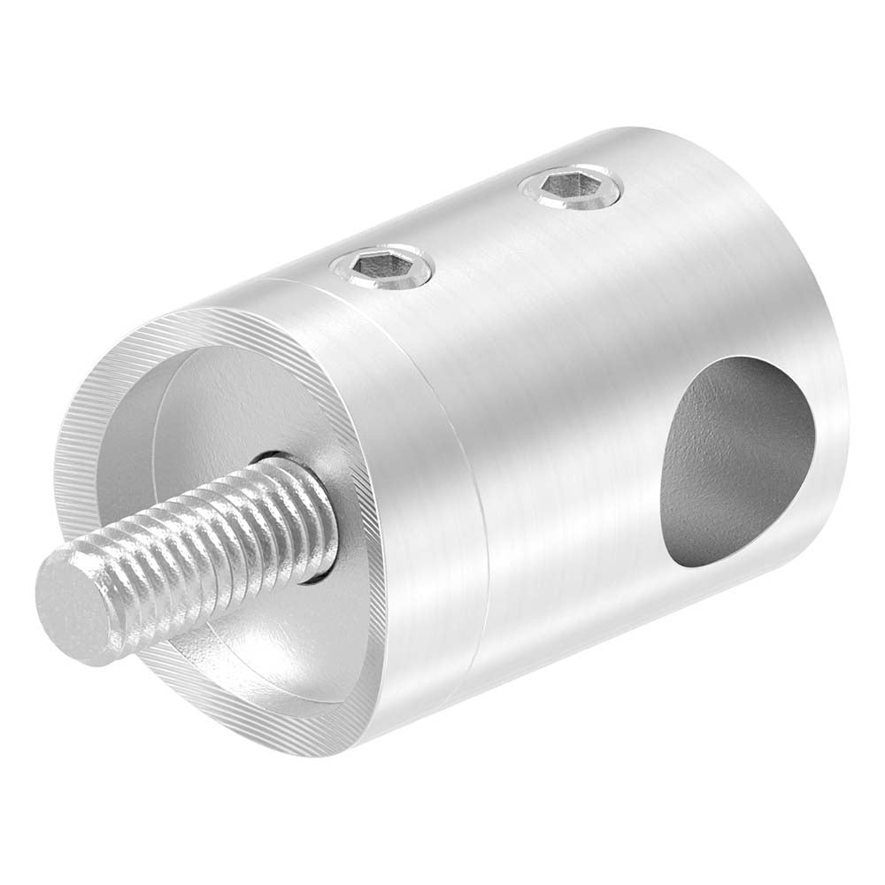 Querstabhalter Anschluss für ø 48,3mm Rohr, für Stab ø 10 mm, aus V2A