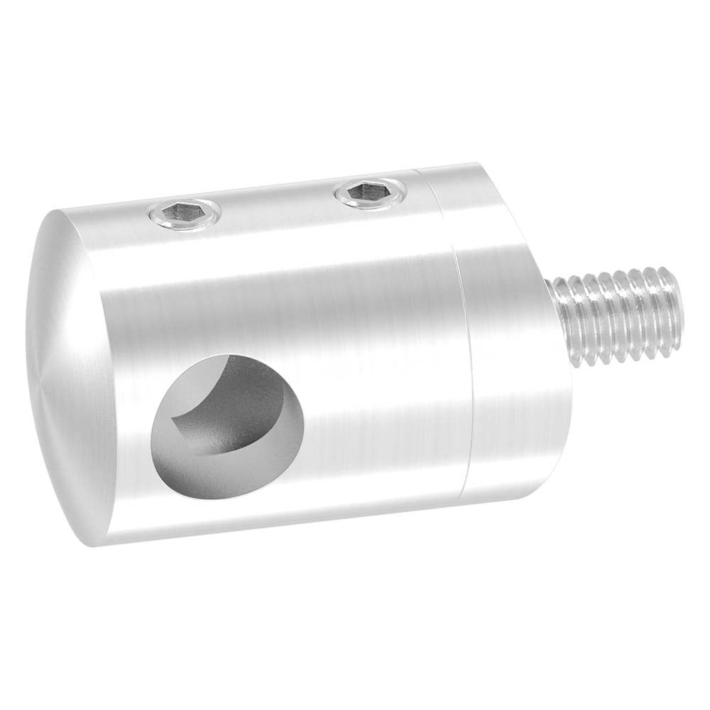 Querstabhalter Anschluss für ø 48,3mm Rohr, für Stab ø 10 mm, aus V2A