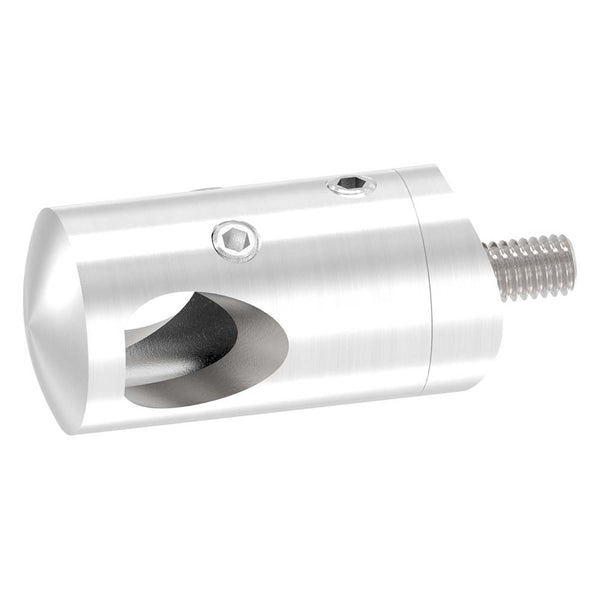 Querstabhalter 90° Außenecke, Anschluss für ø 42,4mm Rohr, für Stab ø 12mm, aus V2A