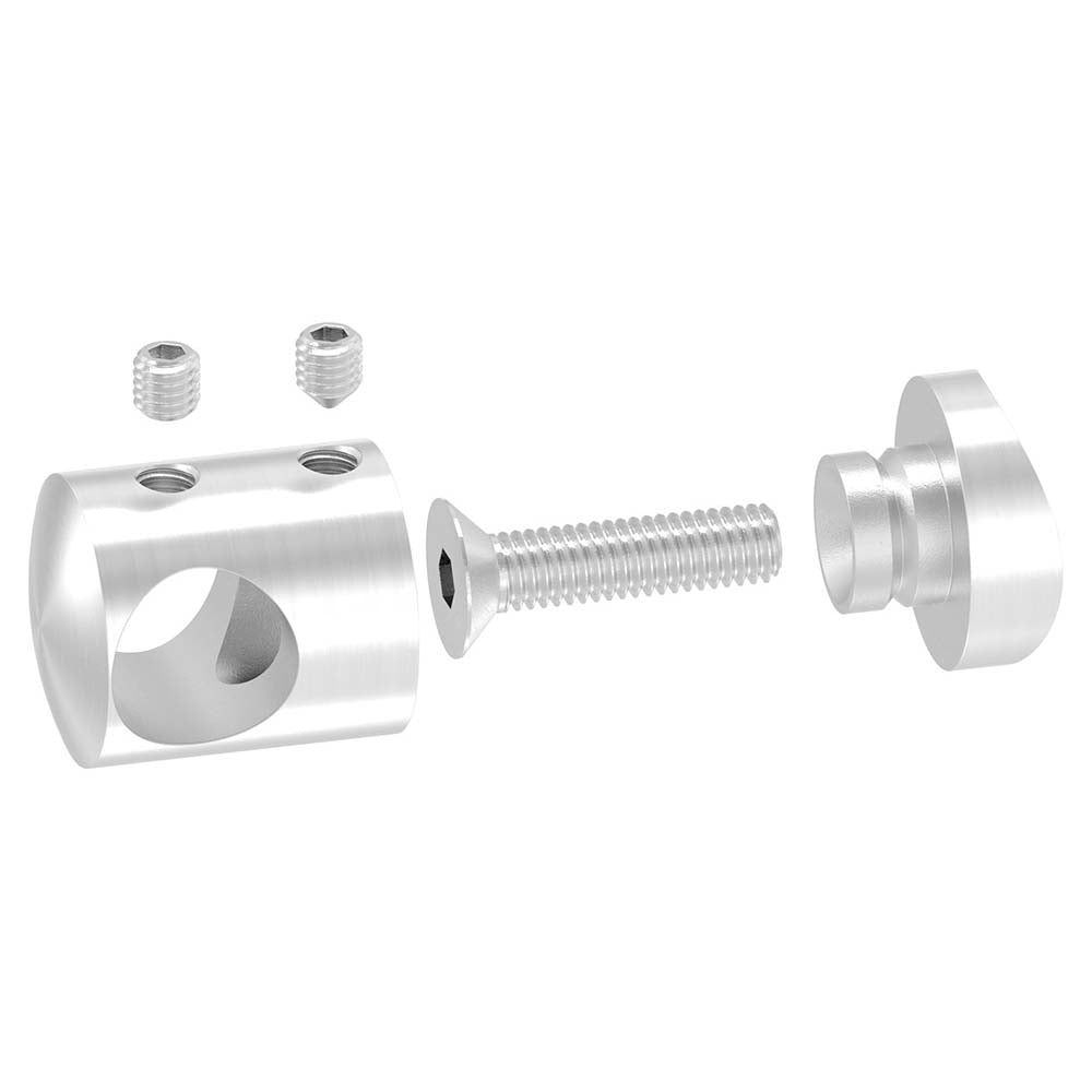 Querstabhalter Anschluss für ø 42,4mm Rohr, für Stab ø 14 mm, aus V2A