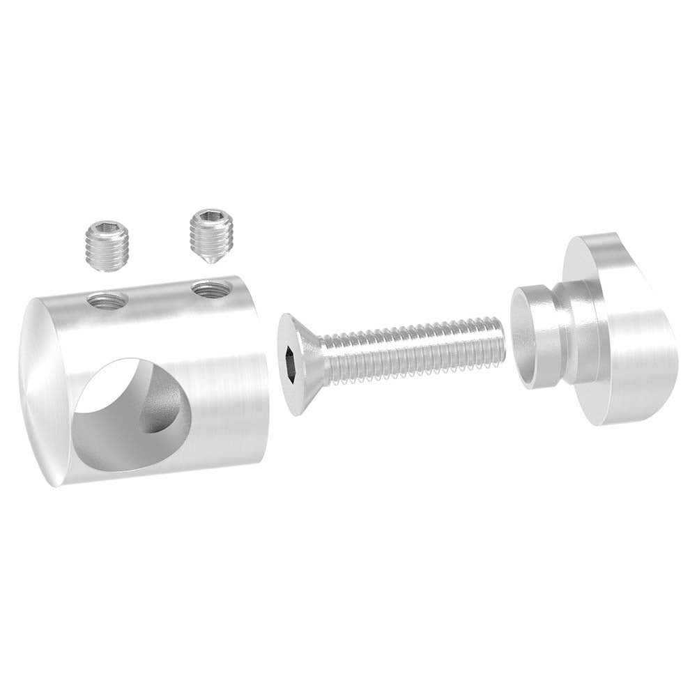 Querstabhalter Anschluss für ø 33,7mm Rohr, für Stab ø 14 mm, aus V2A
