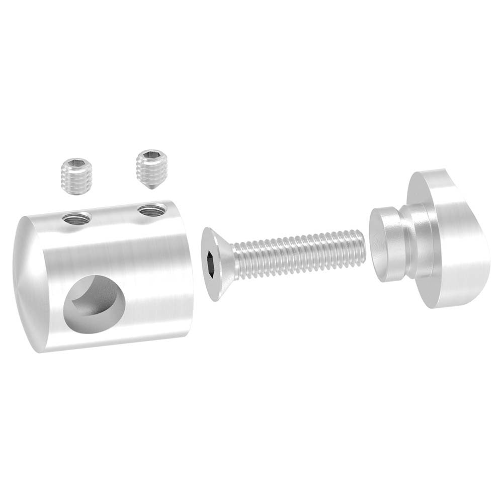 Querstabhalter Anschluss für ø 33,7mm Rohr, für Stab ø 10 mm, aus V2A