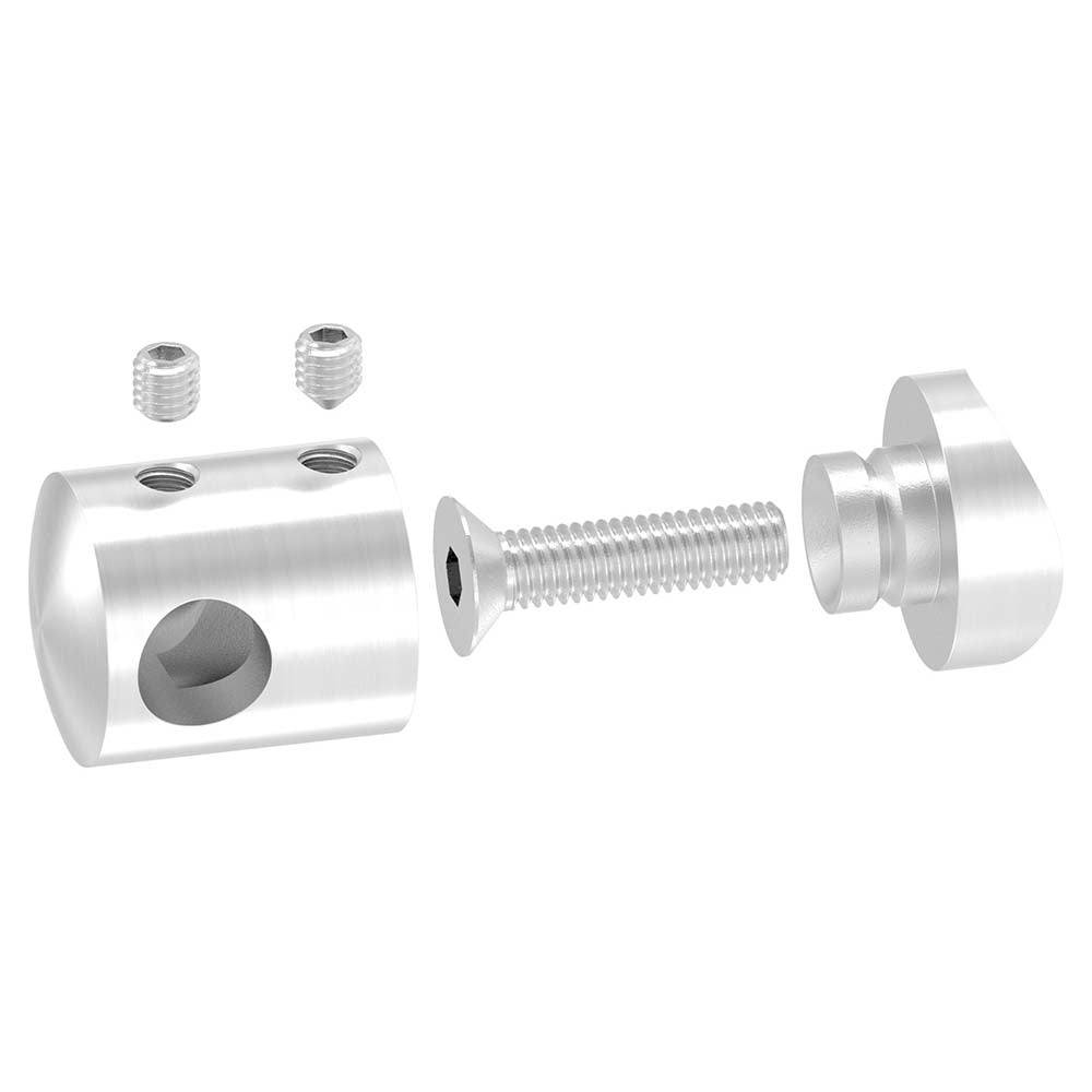 Querstabendhalter Anschluss für ø 33,7mm Rohr, Ausführung Links, für Stab ø 10 mm