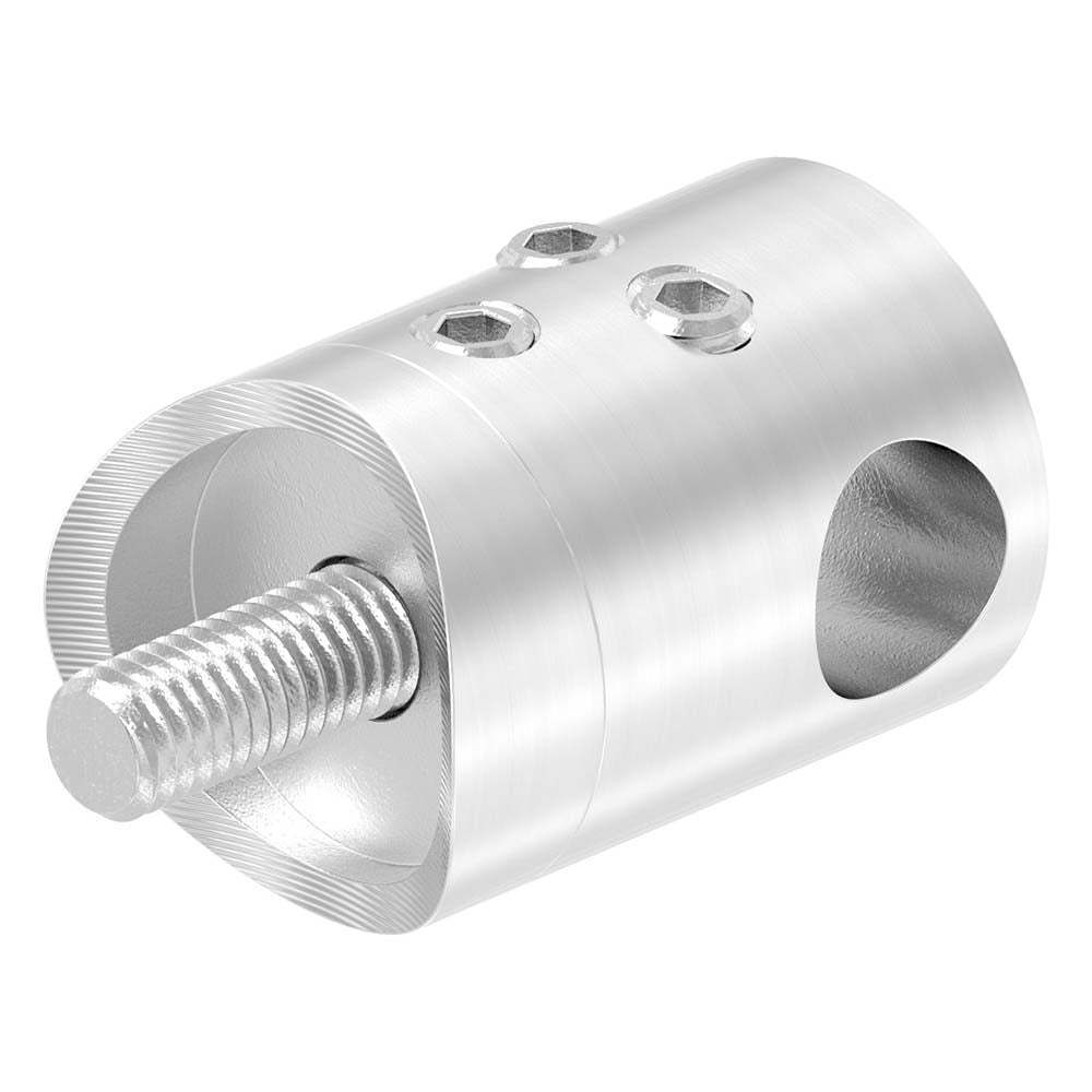 Querstabhalter zum Stoßen, Anschluss für ø 33,7mm Rohr, für Stab ø 10 mm