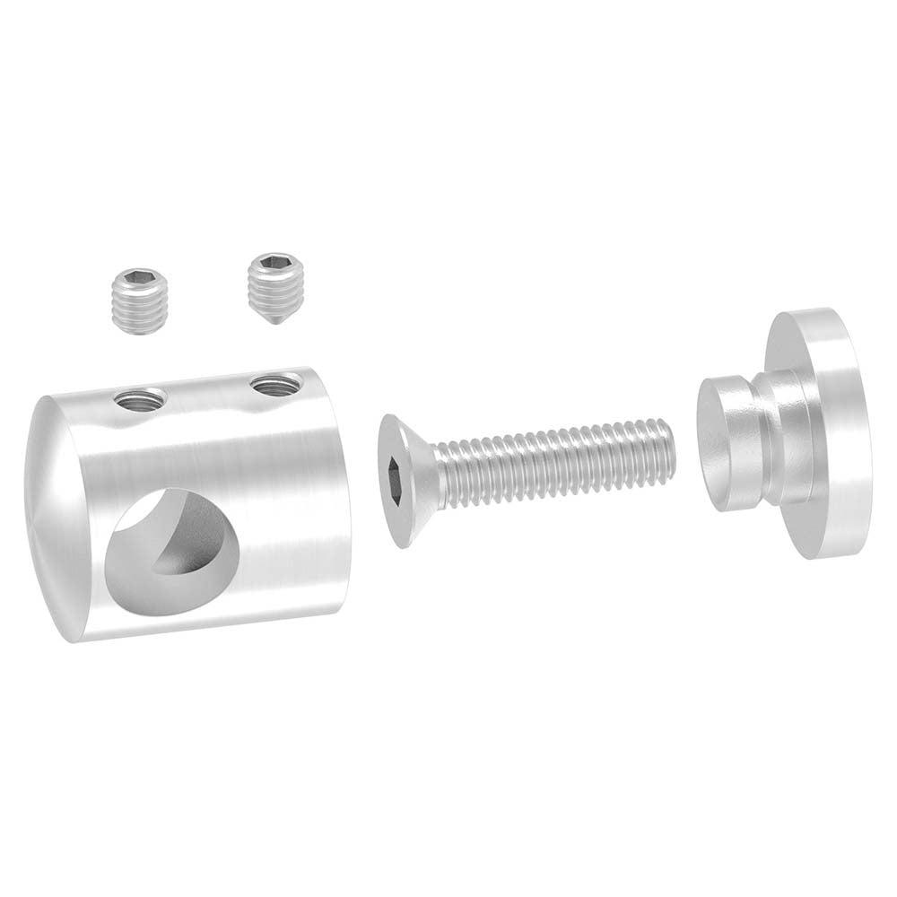 Querstabhalter Anschluss flach, für Stab ø 12 mm, aus V2A