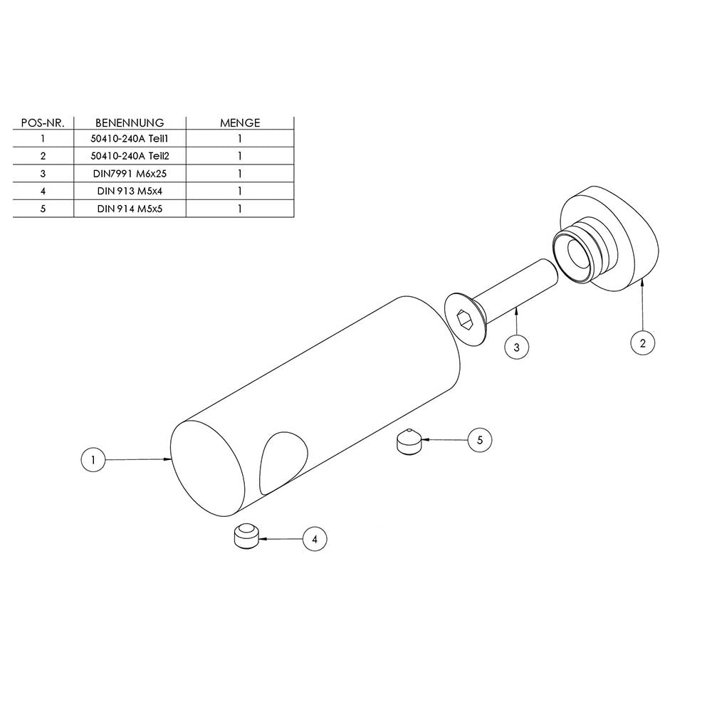 Querstabhalter für Handlauf, Anschluss für ø 42,4mm Rohr, für Stab ø 14 mm