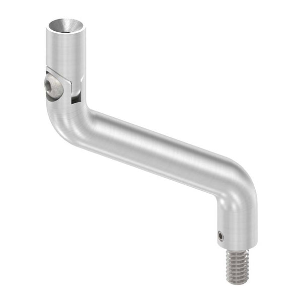 Bügel ø 14mm, 360° drehbar mit verstellbarem Gelenk, mit M8 Außengewinde unten und M6 Innengewinde oben, Höhe 100mm