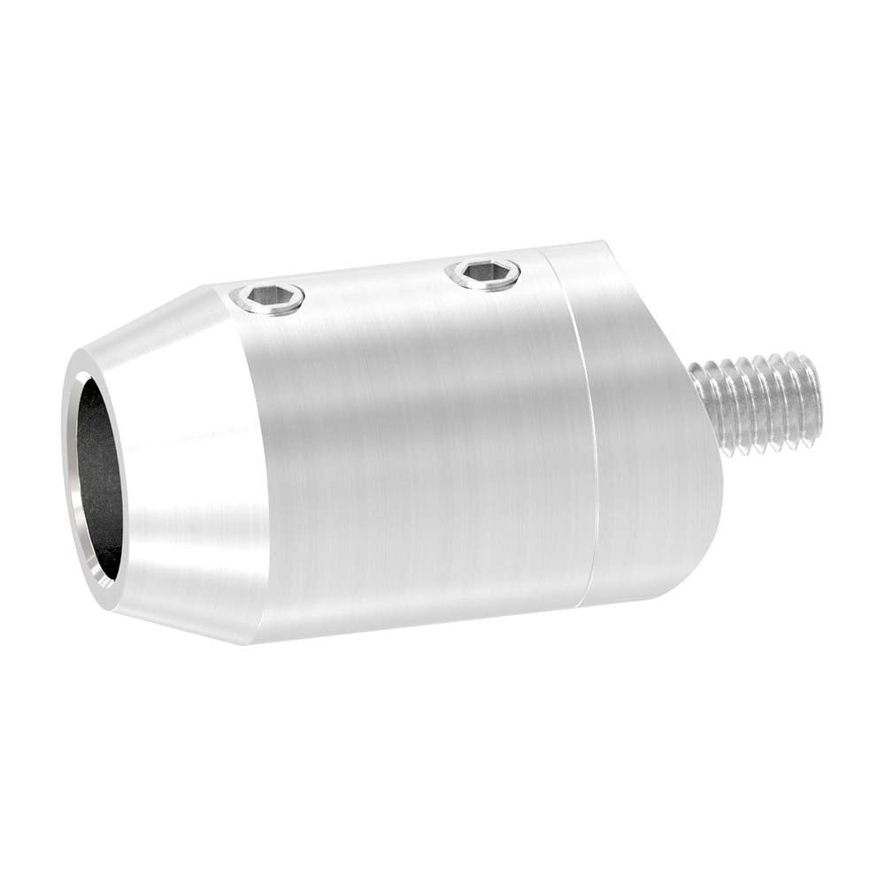 Querstabhalter ø 22mm zum Stoßen von vorne, Anschluss ø 33,7mm Rohr, für Stab ø 12 mm