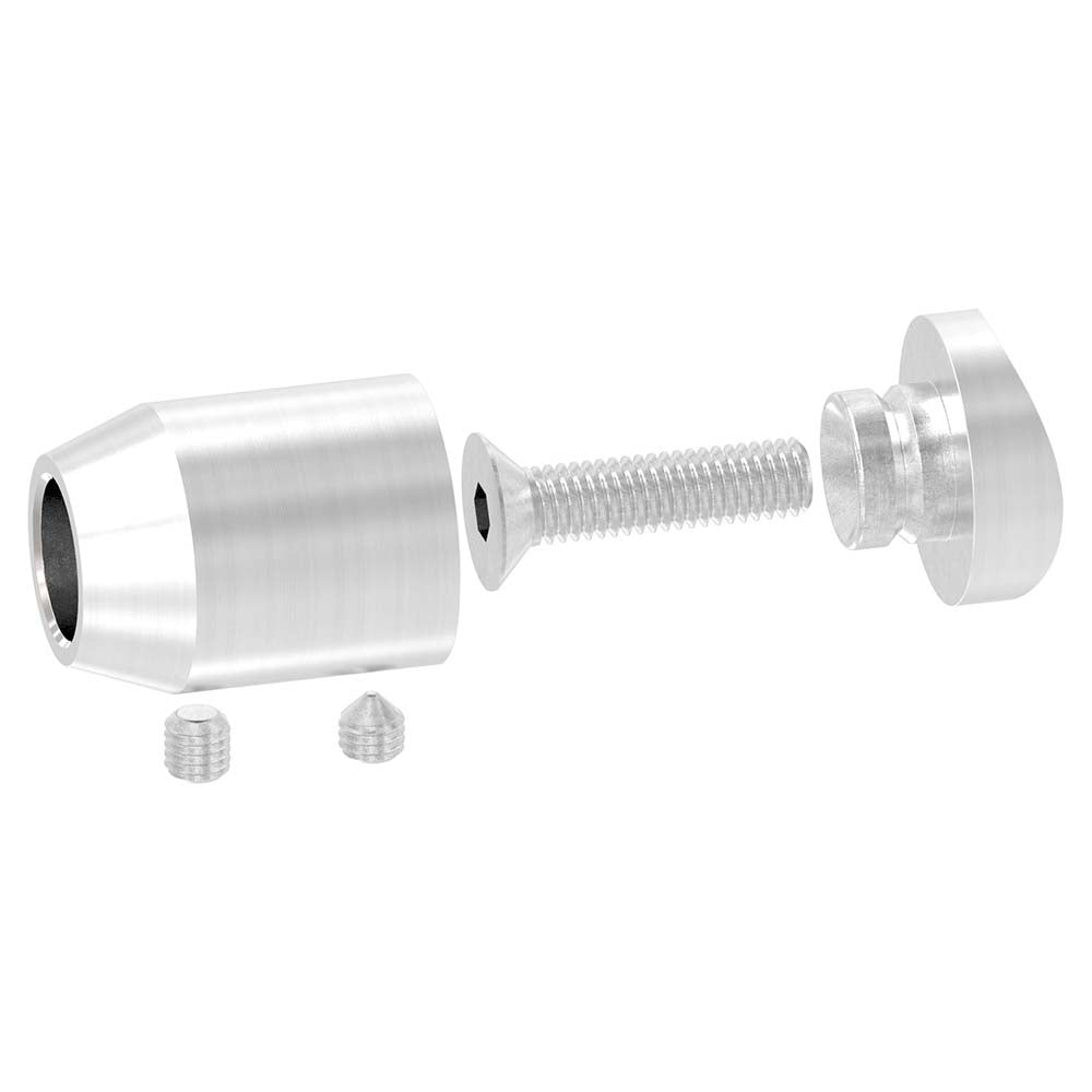 Querstabhalter ø 22mm zum Stoßen von vorne, Anschluss ø 42,4mm Rohr, für Stab ø 12 mm