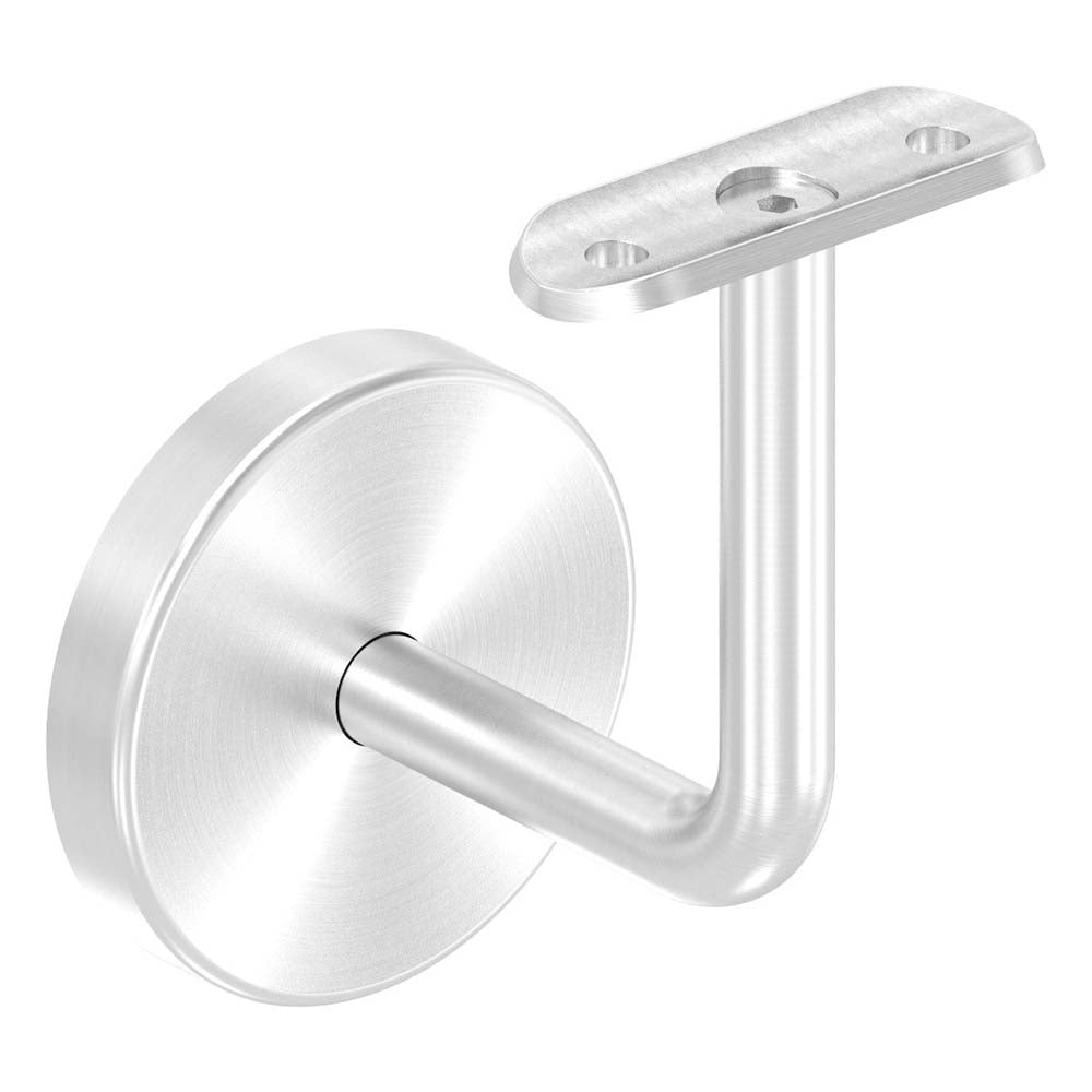 Handlaufhalter zur Wandbefestigung inkl. Cliprosette 70 x 12mm, für Rohr ø 42,4mm, mit Langlöchern