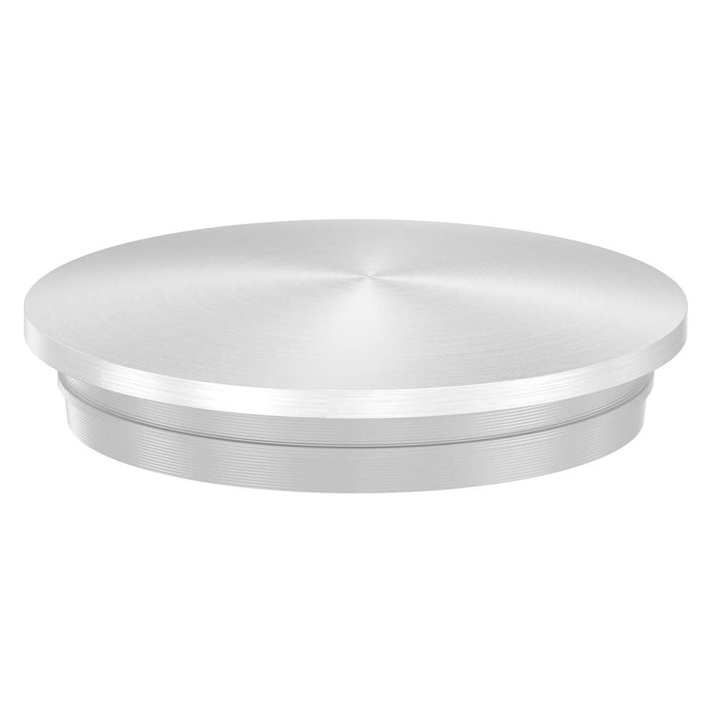 Endkappe leicht gewölbt (unten verjüngt), für Rohr ø 33,7 x 2,0mm, massiv mit Nase, zum Einschlagen