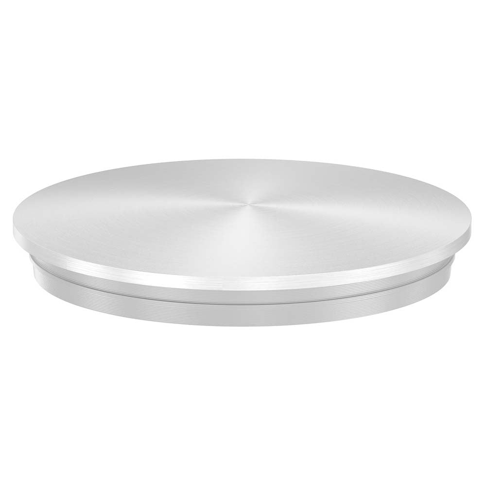 Endkappe leicht gewölbt (unten verjüngt), für Rohr ø 48,3 x 2,0mm, massiv mit Nase, zum Einschlagen