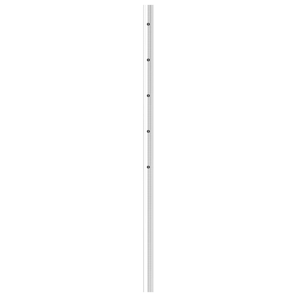 Geländerpfosten ø 42,4 x 2,0mm, mit 5 einseitigen ø 12mm Bohrungen, Länge 1190mm aus V2A Edelstahl