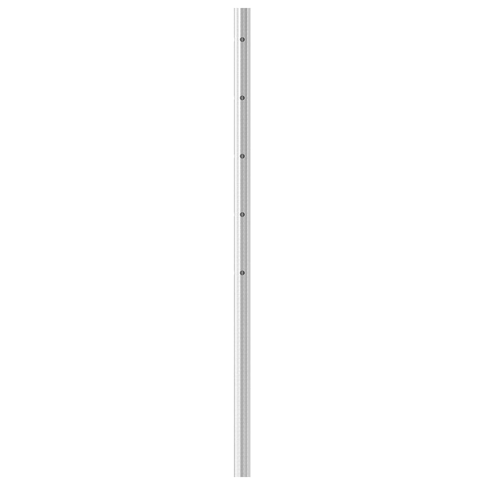 Geländerpfosten ø 42,4 x 2,0mm, mit fünf ø 12mm 90° Bohrungen, Länge 1190mm aus V2A Edelstahl