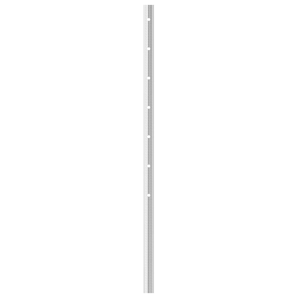 Geländerpfosten ø 42,4 x 2,0mm, mit sieben ø 12mm Durchgangsbohrungen, Länge 1190mm aus V2A Edelstahl