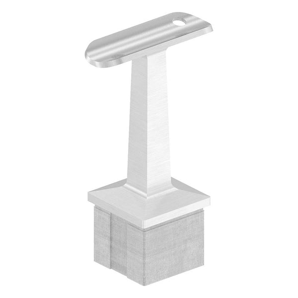 Handlaufstütze für 40 x 40 x 2,0mm Pfosten, mit Halteplatte für ø 42,4mm Handlauf