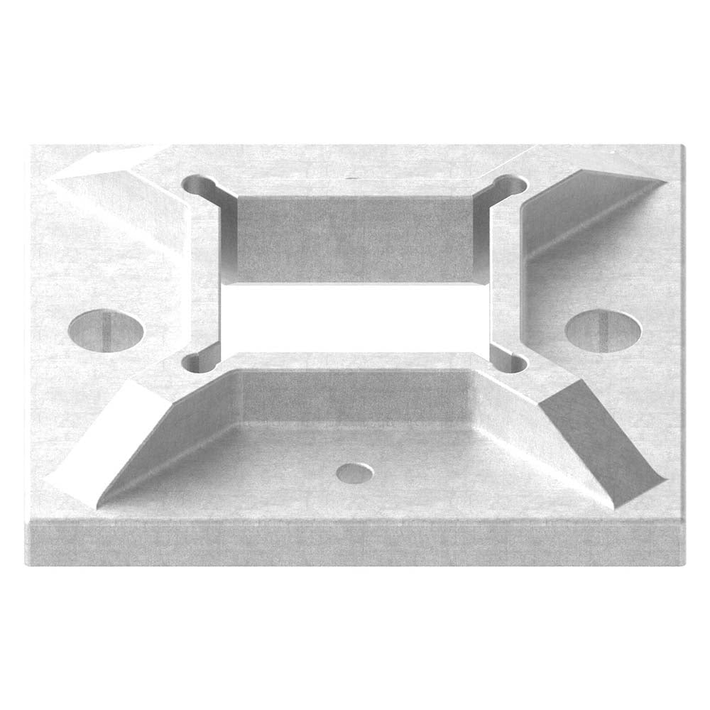 Ankerplatte 100 x 100 x 6mm, mit 2 x ø 11mm und 2 x ø 5mm Bohrung, für Rohr 40 x 40mm
