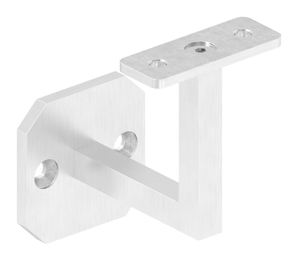 Handlaufhalter eckig zur Wandbefestigung, für Vierkantrohr, in V4A
