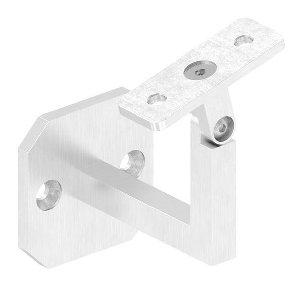 Handlaufhalter flexibel, eckig zur Wandbefestigung, für Vierkantrohr, in V4A
