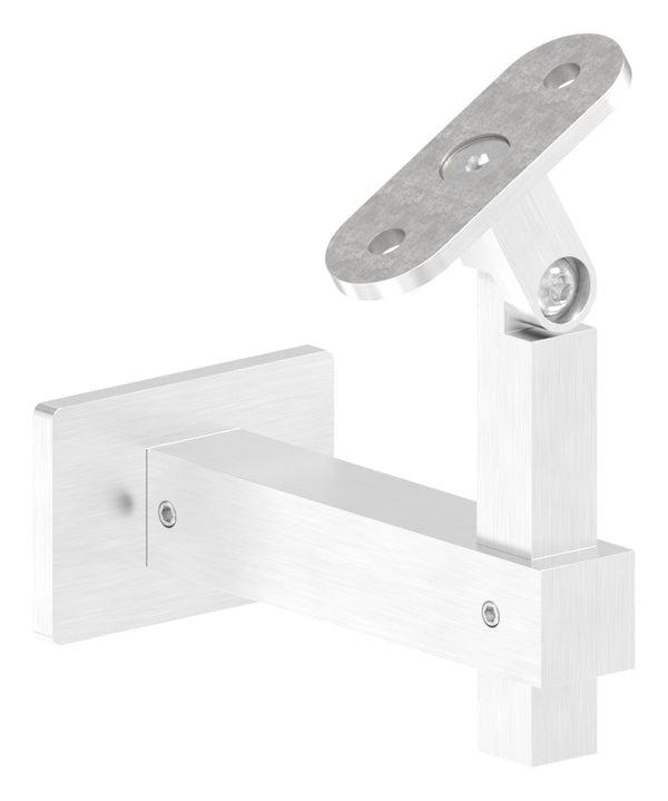 Handlaufhalter eckig, zur Wandbefestigung 360°drehbar, mit M8 Innengewinde, für Vierkantrohr