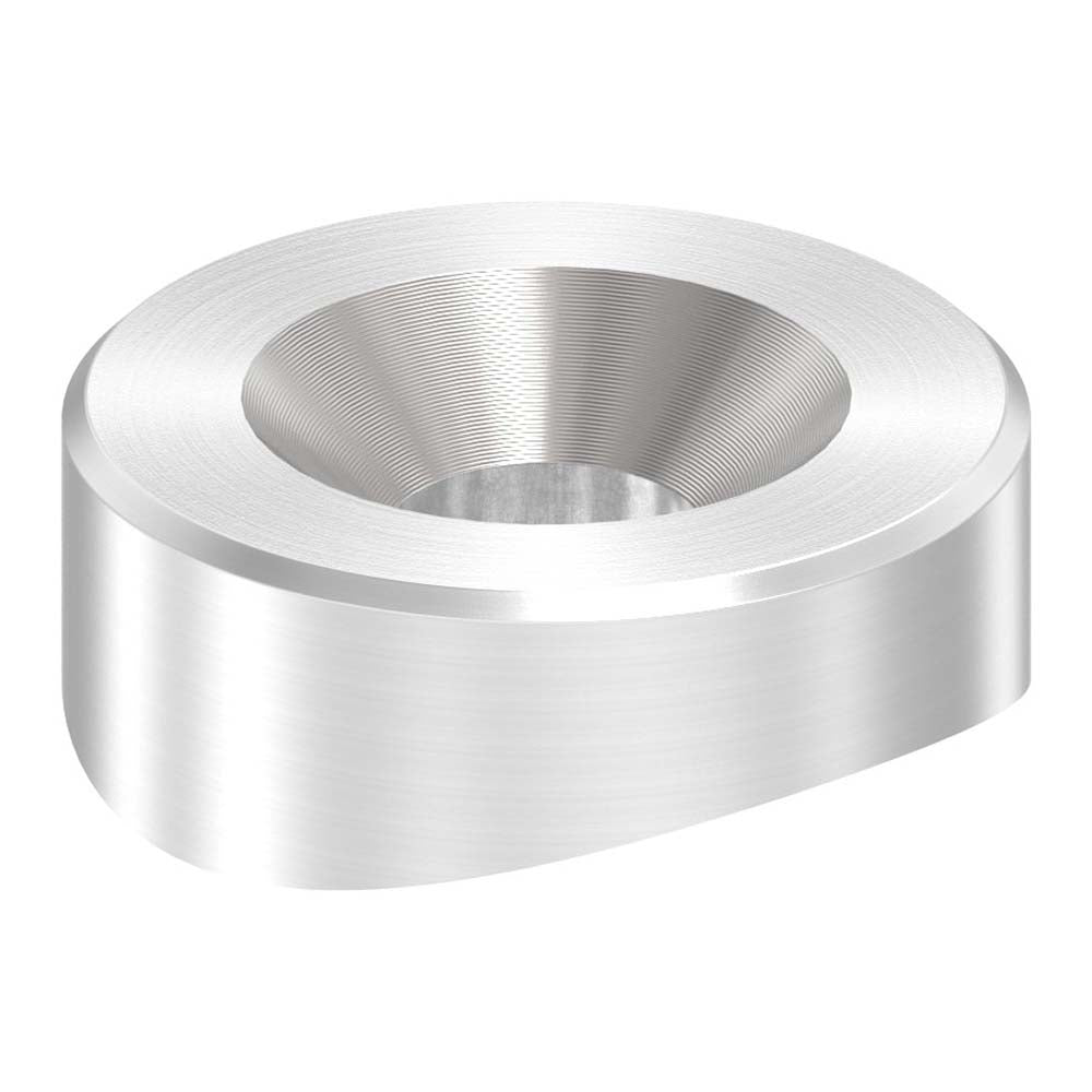 Ausgleichsstück mit Senkung für Anschluss ø 42,4mm, Außendurchmesser ø 20mm, Bohrung 6,5mm, in V2A