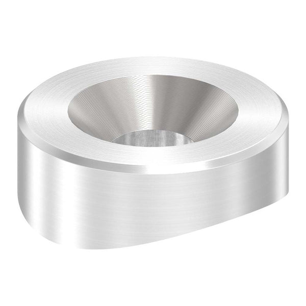 Ausgleichsstück mit Senkung für Anschluss ø 42,4mm, Außendurchmesser ø 20mm, Bohrung 6,5mm, in V2A