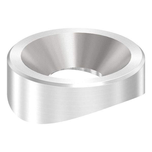 Ausgleichsstück mit Senkung für Anschluss ø 42,4mm, Außendurchmesser ø 25mm, Bohrung 10,5mm, in V2A