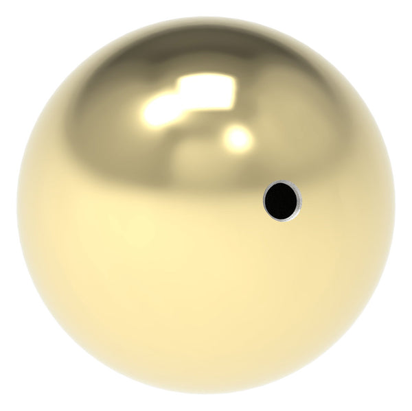 Messingkugel hohl ø 70mm, aus V2A Edelstahl, mit Messing Beschichtung, mit M8 Gewinde