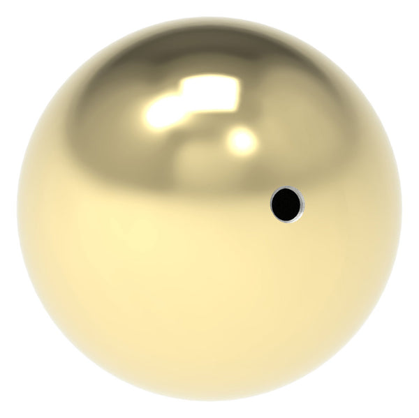 Messingkugel hohl ø 80mm, aus V2A Edelstahl, mit Messing Beschichtung, mit M8 Gewinde