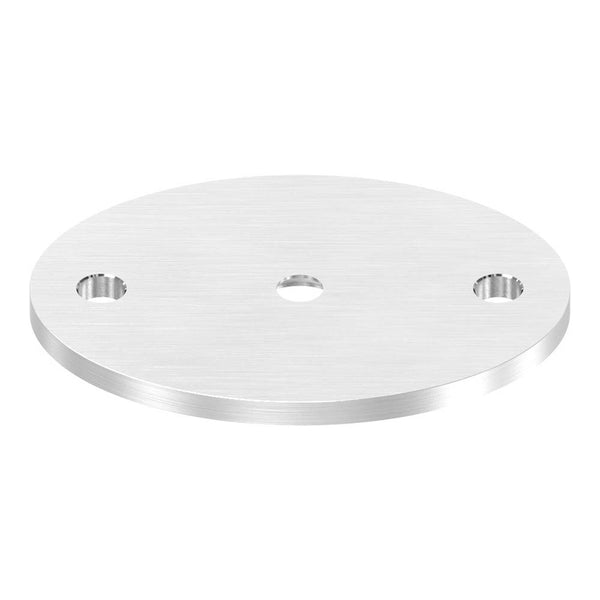 Ronde oval 70 x 55mm, Stärke 4mm, mit zwei ø6,5mm Bohrungen und ø 6,5mm Zentrierbohrung, mit Längsschliff
