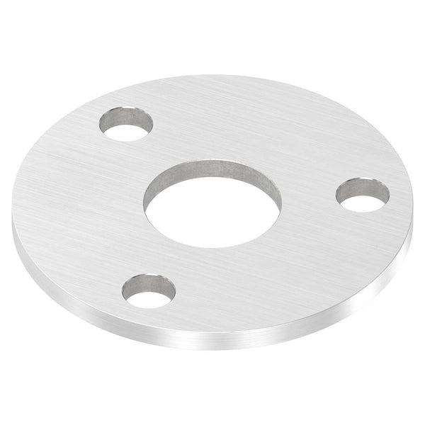 Ronde ø 100mm, Stärke 6mm, mit drei ø 13mm Bohrungen und mittiger ø 34,1mm Bohrung, mit Längsschliff