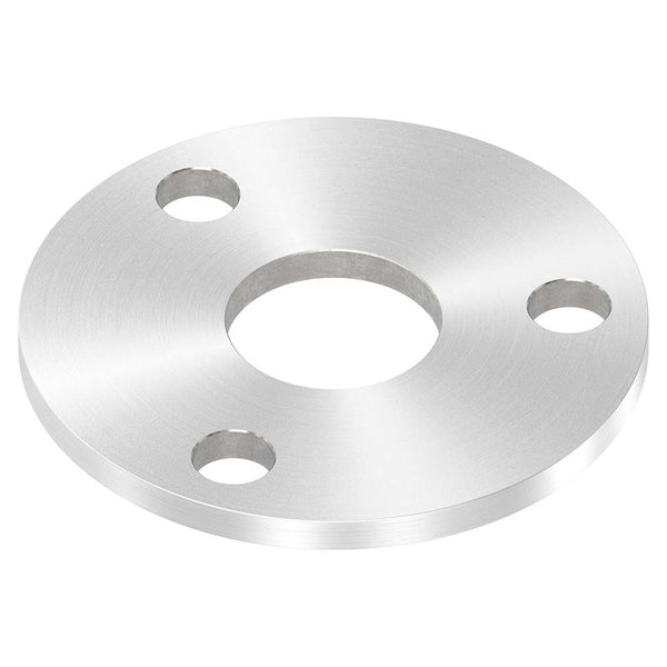 Ronde ø 100mm, Stärke 6mm, mit drei ø 13mm Bohrungen und mittiger ø 34,1mm Bohrung, mit Rundschliff