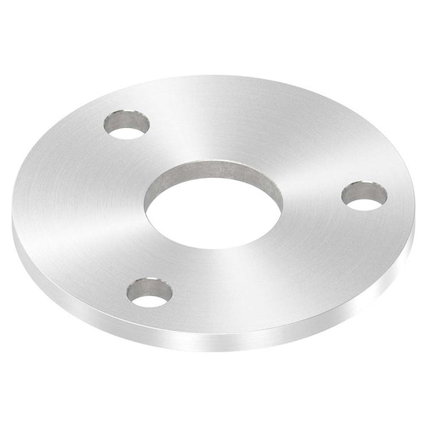 Ronde ø 100mm, Stärke 6mm, mit drei ø 11mm Bohrungen und mittiger ø 34mm Bohrung, mit Rundschliff