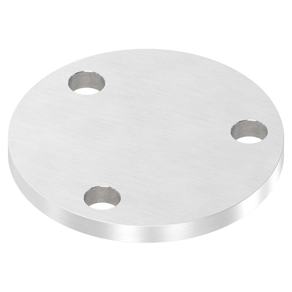 Ronde ø 100mm, Stärke 8mm, mit drei ø 13mm Bohrungen, einseitig geschliffen, mit Längsschliff