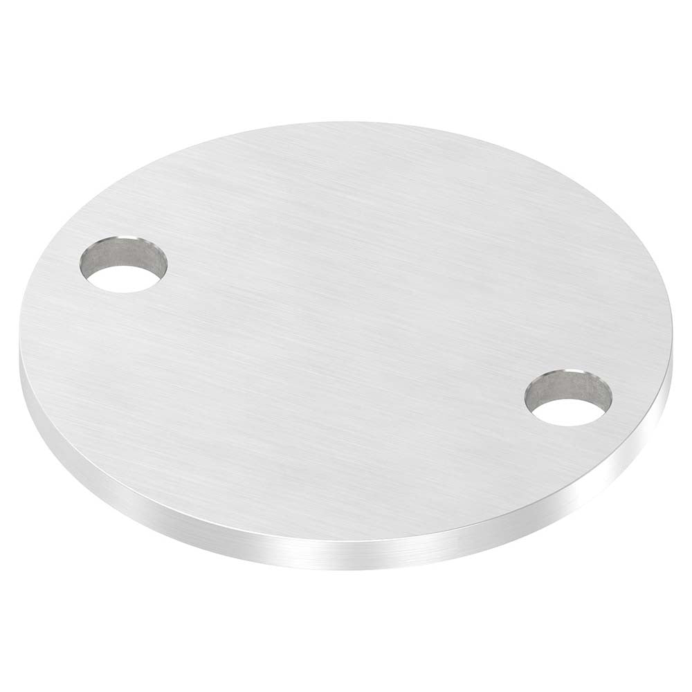 Ronde ø 100mm, Stärke 6mm, mit zwei ø 13mm Bohrungen, einseitig geschliffen, mit Längsschliff