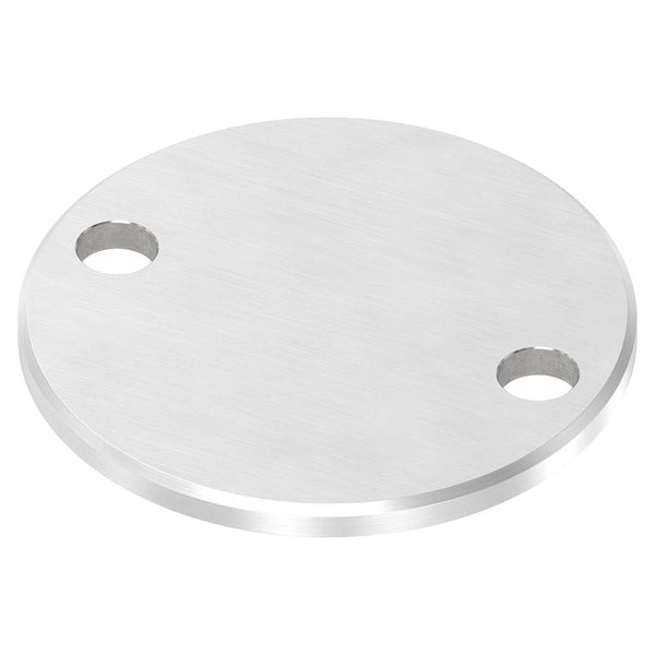 Ronde ø 100mm mit Fase, Stärke 6mm, mit zwei ø 13mm Bohrungen, einseitig geschliffen, mit Längsschliff