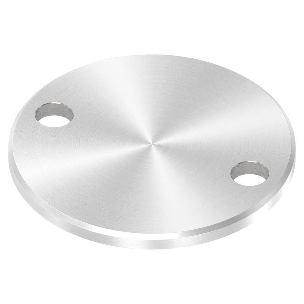 Ronde ø 100mm mit Fase, Stärke 6mm, mit zwei ø 13mm Bohrungen, einseitig geschliffen, mit Rundschliff