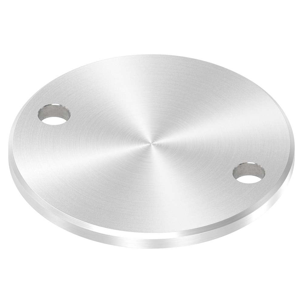 Ronde ø 100mm mit Fase, Stärke 6mm, mit zwei ø 11mm Bohrungen, einseitig geschliffen, mit Rundschliff