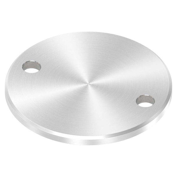 Ronde ø 100mm mit Fase, Stärke 6mm, mit zwei ø 11mm Bohrungen, einseitig geschliffen, mit Rundschliff