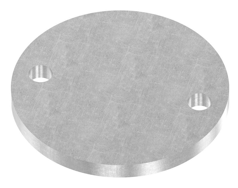 Ronde ø 100mm, Stärke 8mm, mit zwei ø 11mm Bohrungen, gelasert, Stahl roh