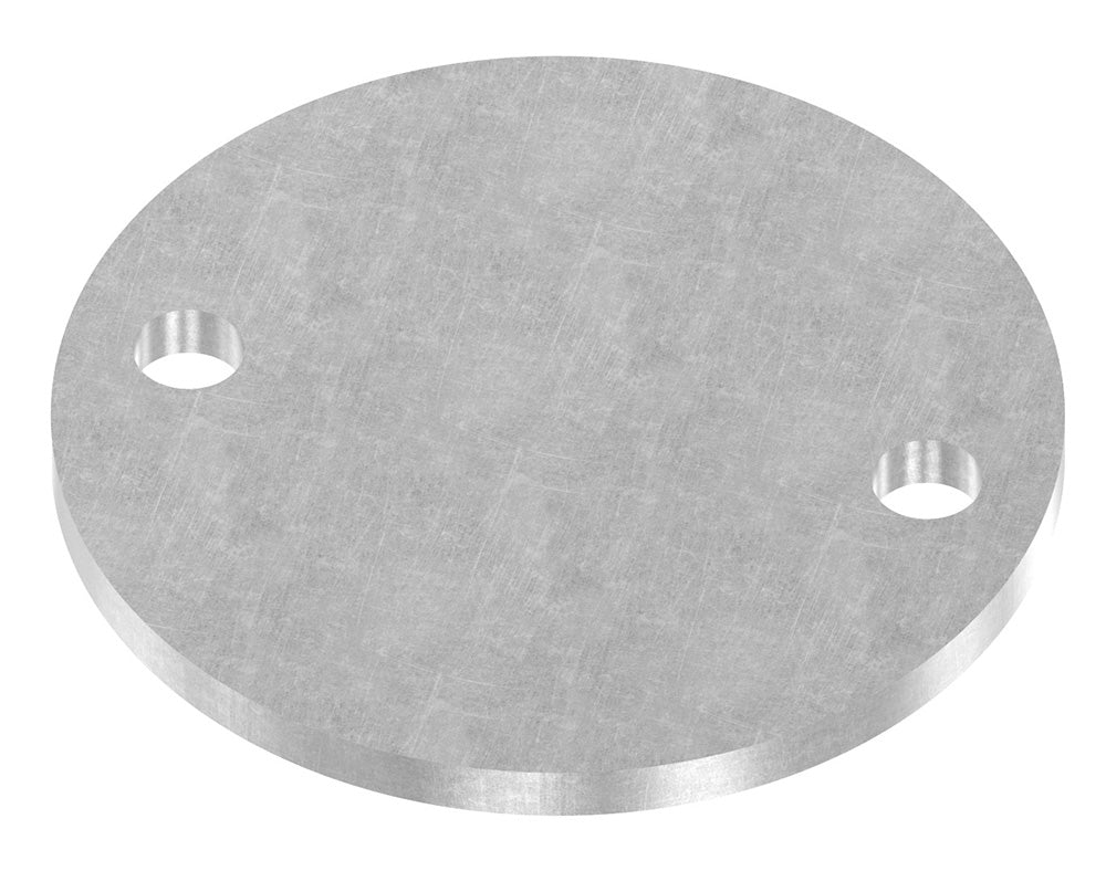 Ronde ø 100mm, Stärke 6mm, mit zwei ø 11mm Bohrungen, gelasert, Stahl roh