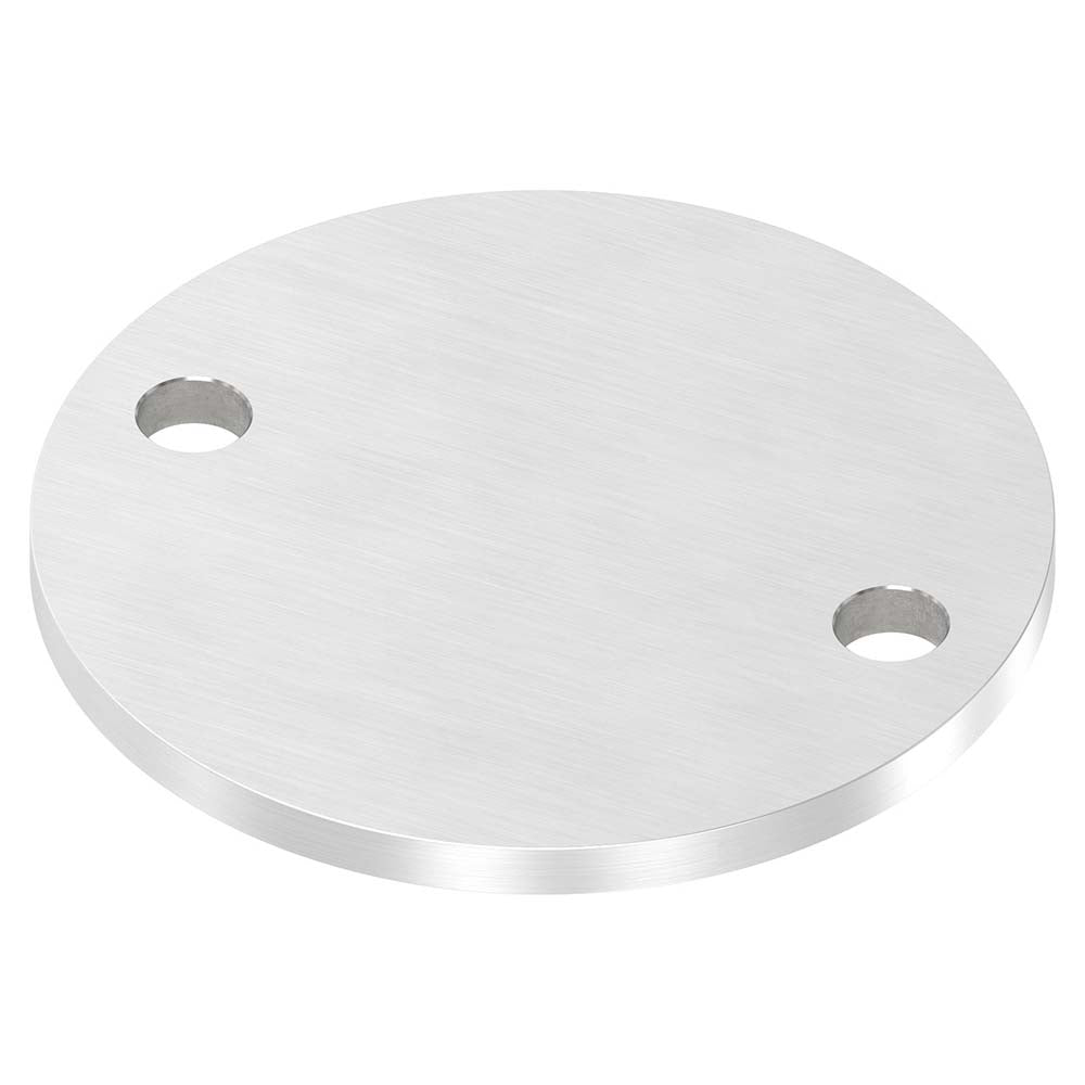 Ronde ø 100mm, Stärke 6mm, mit zwei ø 11mm Bohrungen, einseitig geschliffen, mit Längsschliff