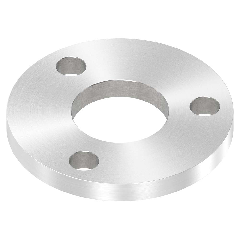 Ronde ø 100mm, Stärke 10mm, mit drei ø 13mm Bohrungen und mittiger ø 42,8mm Bohrung, mit Rundschliff