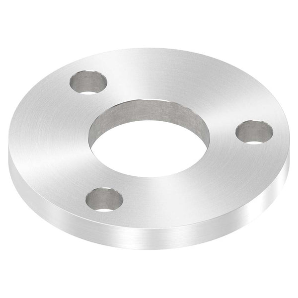 Ronde ø 100mm, Stärke 10mm, mit drei ø 13mm Bohrungen und mittiger ø 42,8mm Bohrung, mit Rundschliff