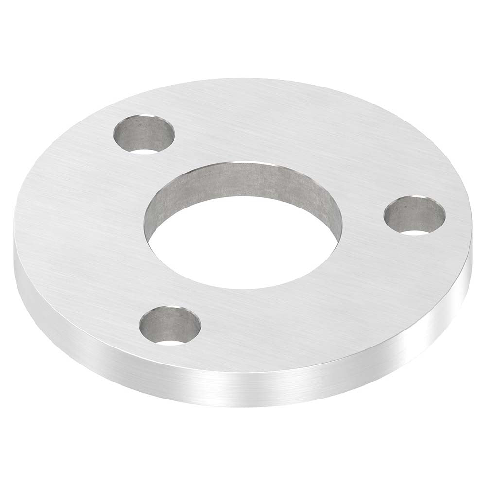 Ronde ø 100mm, Stärke 10mm, mit drei ø 13mm Bohrungen und mittiger ø 42,8mm Bohrung, mit Längsschliff