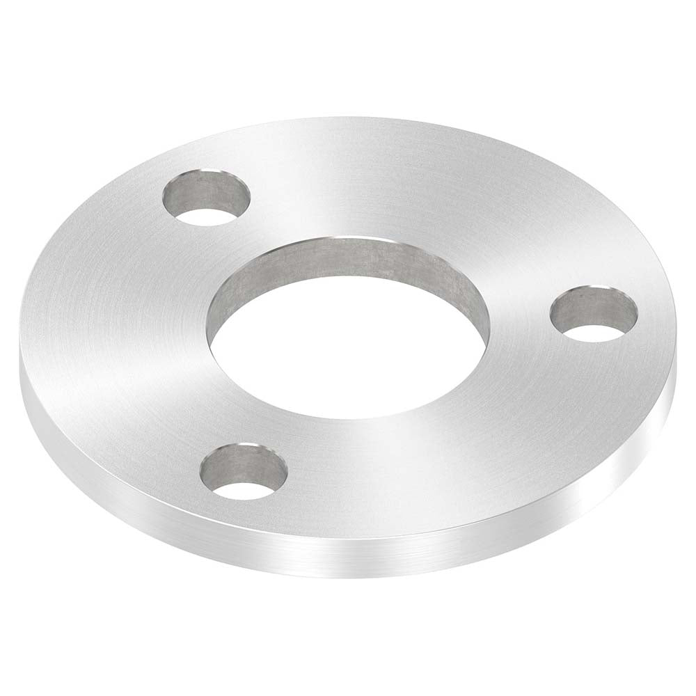 Ronde ø 100mm, Stärke 8mm, mit drei ø 13mm Bohrungen und mittiger ø 42,8mm Bohrung, mit Rundschliff
